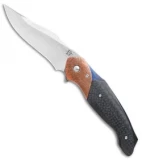 David Broadwell Custom Tactical Flipper Knife Carbon Fiber/Cu (Hand Satin)