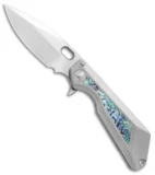 Marfione / Strider Custom MSG-3.5 Flipper Knife Abalone Inlay (3.5"  Mirror)