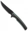 WE Knife Co. 704CF-H Liner Lock Knife CF/Green Ti (3.6" Black Stonewash)
