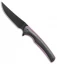 WE Knife Co. 704CF-F Liner Lock Knife CF/Purple Ti (3.6" Black Stonewash)