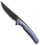 WE Knife Co. 704G Liner Lock Knife Blue Ti (3.6" Black Stonewash)