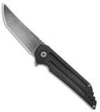 Jake Hoback Knives Kwaiback Flipper Knife CF + Gray/Black Cerakote (3.75" Gray)