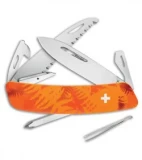 Swiza C06 Button Lock Swiss Pocket Knife Orange Foliage Camo (2.75" Mirror)