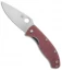 Spyderco Tenacious Liner Lock Knife Red Checkered G-10 (3.375" Satin) C122GPRC
