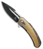 Begg Steelcraft Series Bodega Knife Gold/Bronze Fan Titanium (4" Black)