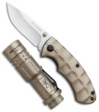 Browning Pro Hunter Flashlight/Folding Knife Combo Set Tan (Set of 2)