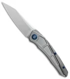 Maxace Ptilopsis Tanto Hybrid Integral Frame Lock Knife Gray Ti (Hand Satin)