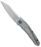 Maxace Ptilopsis Tanto Hybrid Integral Frame Lock Knife Gray Ti (Bevel Satin)