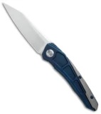 Maxace Ptilopsis Tanto Hybrid Integral Frame Lock Knife Blue Ti (Hand Satin)