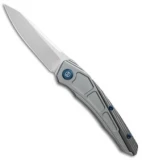 Maxace Ptilopsis Hybrid Integral Frame Lock Knife Gray Ti (Hand Satin)