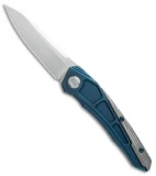 Maxace Ptilopsis Hybrid Integral Frame Lock Knife Blue/Gray Ti (Hand Satin)