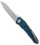 Maxace Ptilopsis Hybrid Integral Frame Lock Knife Blue/Gray Ti (Bevel Satin)