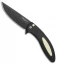 Pro-Tech Cambria Flipper Knife Tuxedo Black w/ Ivory Micarta (3.5" Black) CF52