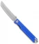 StatGear Pocket Samurai Liner Lock Keychain Knife Blue Al (2.1" Satin)