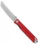 StatGear Pocket Samurai Liner Lock Keychain Knife Red Al (2.1" Satin)