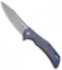 Olamic Cutlery Swish Flipper Frame Lock Knife Kinetic Sky Purple (3.75" SW)