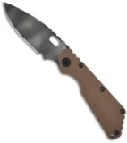 Strider SMF Brown G-10 Manual Folding Knife (3.9" Tiger Stripe Plain)