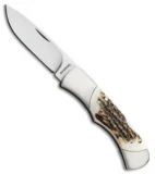 Browning Pursuit Lockback Knife Stag (3.375" Satin) 322839
