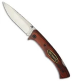 Browning Old Trusty Lockback Knife Brown Pakkawood (3.75" Satin) BR0177