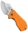 A.R.S. Flip Shank Folder Translucent Orange G-10 Knife (2" Stonewash)