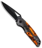 Old Timer Badger Liner Lock Knife Snowblind Camo (3" Black) OTP17-7CP