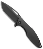 Koenig Arius Frame Lock Knife Black Ti (3.5" Black DLC)