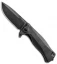 LionSteel SR-11 Integral Frame Lock Flipper Knife Black Titanium (3.6" Black SW)