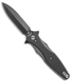 Hinderer Knives Maximus Dagger Flipper Knife Carbon Fiber (3.5" Battle Black)