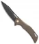 Olamic Cutlery Swish Frame Lock Knife Kinetic Earth Ti (3.75" Black PVD)