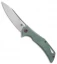 Olamic Cutlery Swish Frame Lock Knife Kinetic Rainforest Green Ti (3.75" Satin)