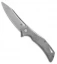 Olamic Cutlery Swish Flipper Frame Lock Knife SW Titanium (3.75" Stonewash)