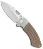 Medford Theseus Frame Lock Knife Bronze Ti (3.625" Tumbled) MKT