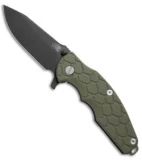 Hinderer Knives Jurassic Frame Lock Knife OD Green G-10 (3.375" Black DLC)