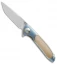Bestech Knives Sapphire Flipper Knife Blue/Gold Ti (2.375" Gray) BT1705A