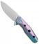 Rike Knife Thor4s Integral Frame Lock Flipper Knife Purple/Blue Ti (2.3" Satin)