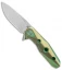 Rike Knife Thor4s Integral Frame Lock Flipper Knife Gold/Green Ti (2.3" Satin)