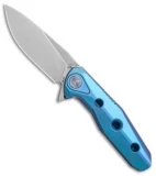 Rike Knife Thor4s Integral Frame Lock Flipper Knife Blue Ti (2.375" Satin)