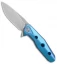Rike Knife Thor4s Integral Frame Lock Flipper Knife Blue Ti (2.375" Satin)