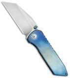 EOS Surgeon Frame Lock Knife Blue Ano Titanium (3.75" Satin)