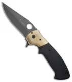 Custom Crawford Copperhead Kasper Flipper Knife Copper/G-10 (3.875" Black)