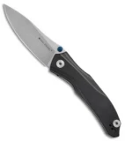 Real Steel Knives Horus Liner Lock Knife Black G-10 (3.625" Stonewash) E802