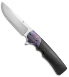 Jason Clark Custom Hunter Flipper Knife Zircuti/Micarta (3.625" Takefu)