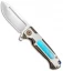 Andre de Villiers Custom Pathfinder Mini Knife Turquoise/Ti (3.2" Satin) AdV