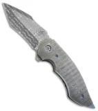 Greg Lightfoot Custom Pit Boss Flipper Knife Damascus (3.5" Damascus)