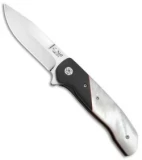 Chad Nell ESG Liner Lock Knife Mother of Pearl/Zirconium (3.75" Mirror)