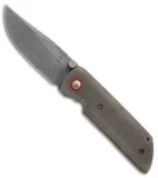 McNees Custom Tanjun Frame Lock Knife Micarta/Ti (3" Acid Stonewash)