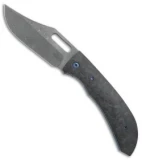 Doyle Knives Custom Corsair Liner Lock Knife Carbon Fiber (3.875" Damascus)