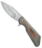 Marfione / Strider Custom MSG-3.5 Flipper Knife Fallout/Copper (3.5"  W2 Hamon)