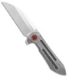 Peter Rassenti Custom Druid Integral Frame Lock Knife Ti/CF Shred (3.5" Satin)