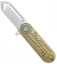 HEAdesigns Poison Flipper Frame Lock Knife Gold Titanium (2.7" Bead Blast)